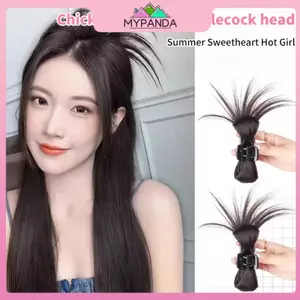 MYPANDA Vuốt Tóc Nửa Buộc Lông Vũ Shuttleco Đầu Tóc Giả Bắt Kẹp Lười Thịt Viên Đầu Nữ Cao Đuôi Ngựa Phụ Kiện Tóc.