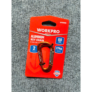 Bộ 2 cái móc khóa hình chữ D thân nhôm, có lò xo WORKPRO WP389006 - WP389007