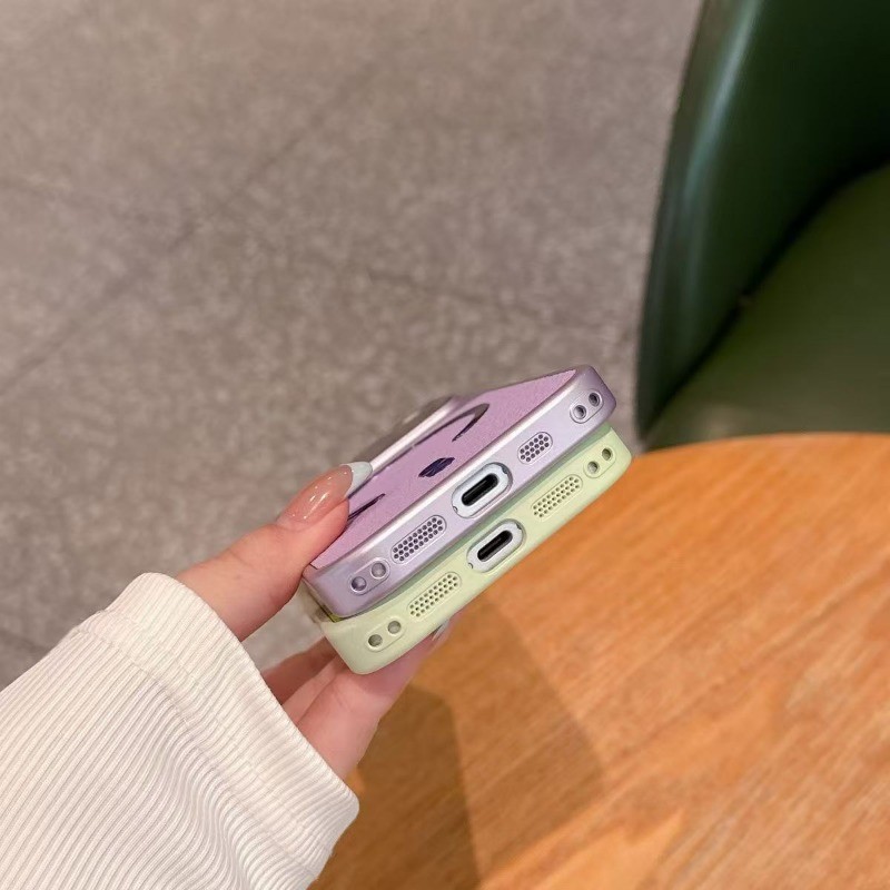 Ốp điện thoại cứng hình vải lanh sang trọng C từ tính tức thì 17 thích hợp cho iPhone 17 16 15 14 13 12 11 Pro Max Plus Ốp lưng