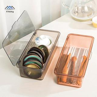 ELBBKG Dao Kéo Khay Bảo Quản Bộ Đồ Ăn Tổ Chức Thìa Nĩa Hộp Bảo Quản Nhựa Hộp Đựng Dao Kéo Ra Có Nắp Và Drainer Mới