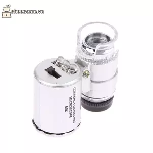 Cheenm 60X Kính hiển vi chiếu sáng di động Mini Poet LED Kính lúp cầm tay Jeweler VN