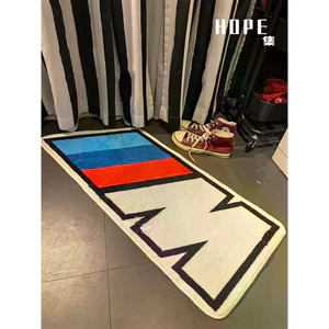 Không Đều BMW Hình Thảm M Hiệu Suất Tiêu Chuẩn Xe Giả Cashmere Tầng Chân Thảm Sang Trọng Cho Người Đàn Ông Phòng Ngủ Bé Trai
