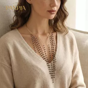 PNPIA- Vintage sel Cổ Nelace Nữ Hạt Dài Mặt Dây Chuyền Phụ Kiện Thời Trang Cho Đêm Đi Chơi Và Gala