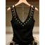 Thâm Quyến Nam Nữ Pháp Cổ Chữ V Thiết Kế Phù Hợp Với Áo Vest Sling Hot Girl Phong Cách Đen Top 5.26
