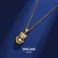 Vòng Cổ Thép Titan Không Phai Màu 2025 Thiết Kế Mới Dễ Thương Zircon Gấu Vòng Cổ Nữ Ánh Sáng Sang Trọng Niche Xương Đòn Dây Xích 26.3.22
