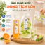 Bình Đựng Nước HomeMate 1L 2L Chịu Nhiệt, Bình Nước Tủ Lạnh Nhựa PP Cao Cấp Đựng Detox Trà Sữa