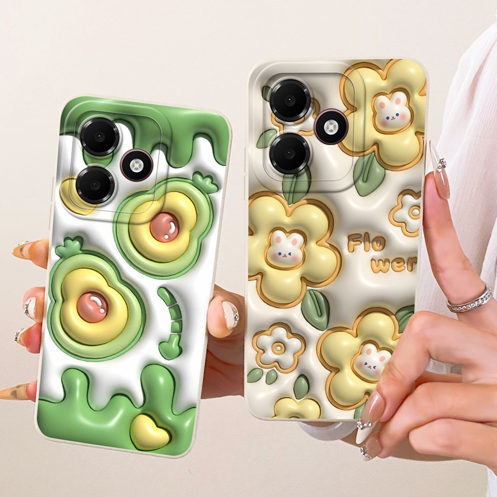 Dành Cho Oppo A6c Ốp Lưng Silicon Thời Trang Sang Trọng Hoa Mèo Dễ Thương Sơn Vỏ Cho Oppo CPH2895