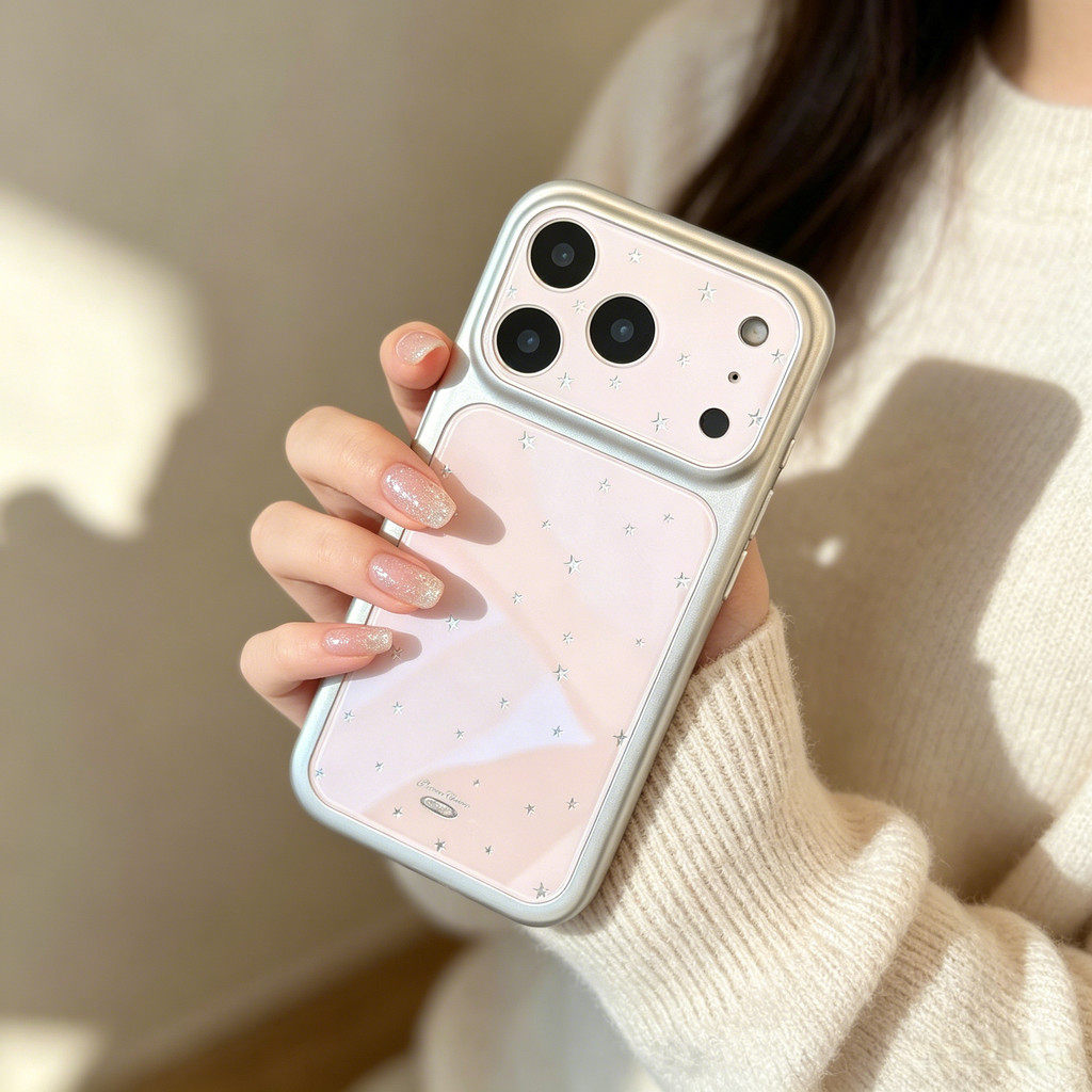 Ốp lưng iPhone họa tiết ngôi sao cao cấp phù hợp cho iPhone 17 Pro Max, 17, 16, 15, 14, 13, 12, 11, làm vỏ bảo vệ chống rơi