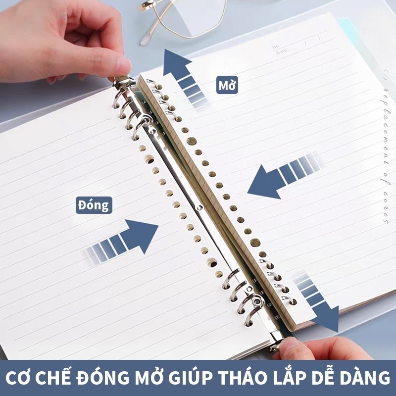 Sổ Còng - Bìa Còng A5 B5 Sổ Tay Planner Vở Kẻ Ngang Vở Kẻ Ô Vuông Caro Giấy Dày Học Sinh Sổ Tay Ghi Chép