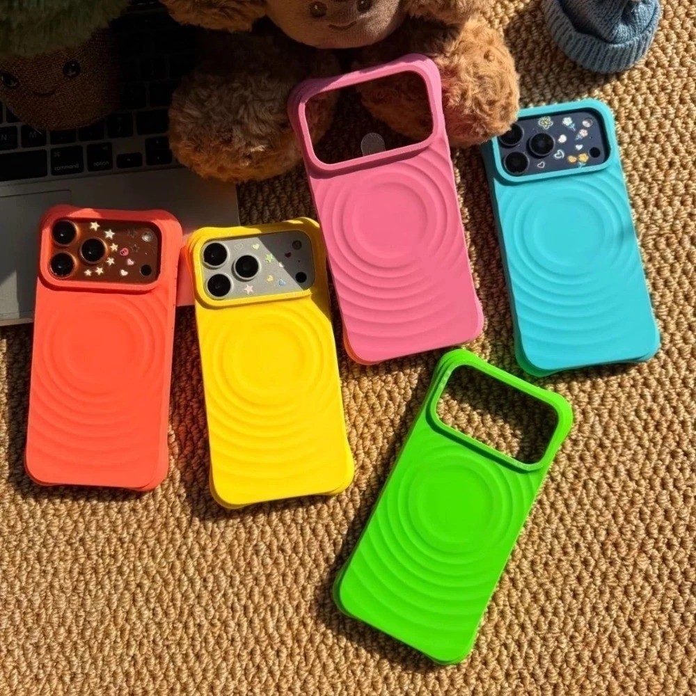 Chất Lượng Cao Roland Tím Ripple Liquid Silicone N52 Ống Điện Thoại Kỹ Thuật Số Cho IPhone 17 13 14 15 16 Pro Max Plus Cảm Biến Da