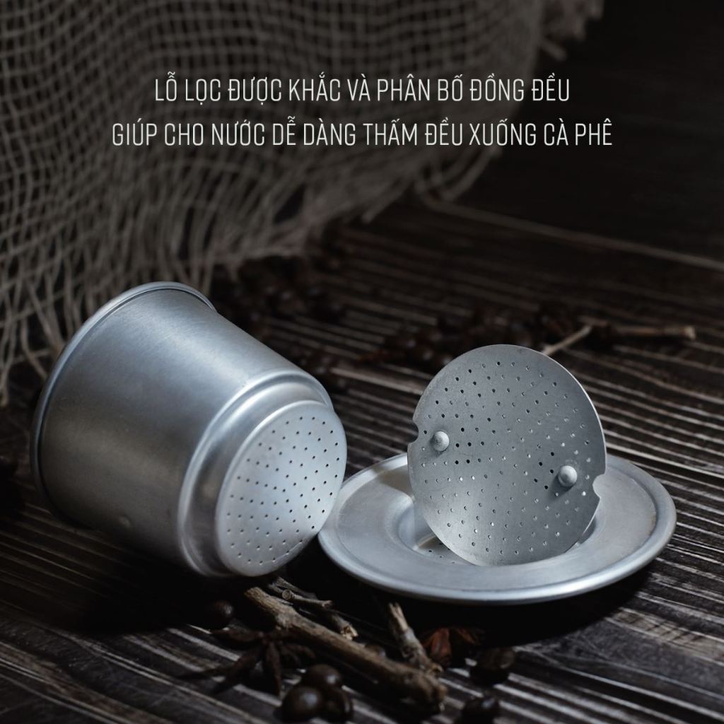 Phin Cà Phê Nhôm Cá Nhân Loại Thường Dụng Cụ Pha Cafe Đậm Đà Chuẩn Vị Việt