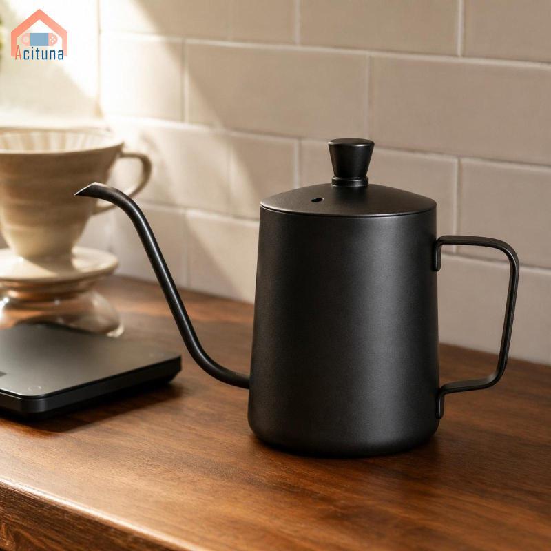 Acutuna Tối Giản Bằng Tay Pha Cà Phê Ấm Siêu Tốc Bằng Thép Không Gỉ Cổ Ngỗng Vòi Nồi Đổ Và Pha Trà