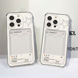 Dành Cho IPhone 17 16 15 14 13 12 11 Pro Max X XR XS Max 7 8 Plus Thời trang trắng sao thẻ túi điện thoại trường hợp