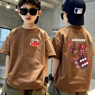Áo Thun Trẻ Em Unisex In Xúc Xắc Thời Trang, Cotton Mềm, Áo Ngắn Tay, Phù Hợp Đi Học & Chơi, Cho Bé 3-12 Tuổi