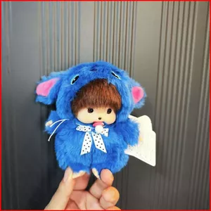 BH2 MONCHHICHI Plushie Mèo May Mắn Khâu Trang Phục Đồ Chơi Hợp Thời Trang Vinyl Sang Trọng Mù Hộp Búp Bê Túi Charm HB2