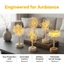 Đèn ngủ LED hoa Acrylic PYCOU, Thiết kế tối giản Đèn bàn LED chiếu sáng môi trường xung quanh mềm mại, Bảo vệ mắt sang trọng Tiết kiệm năng lượng Chạy bằng pin Đèn ngủ màu vàng cổ điển