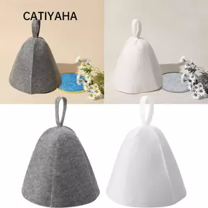 Mũ Xông Hơi CATIYAHA, Mũ Xông Hơi Chịu Nhiệt Nỉ Thoáng Khí, Thiết Bị Thư Giãn Bảo Vệ Nhiệt Nhẹ Co Giãn Nỉ Xông Hơi Nắp Phòng Tập Gym Phòng Hơi Nước