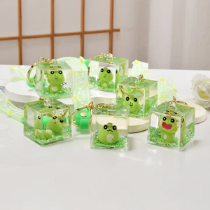 Móc khóa đầy dầu ếch dễ thương Mặt dây chuyền Acrylic sáng tạo tinh tế
