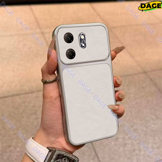 Ốp Điện Thoại Cho Infinix Hot 60i 50i Hot 60 Pro + Hot 50 Pro + Plus 4G 5G + Premium Simple White Lychee Dermatoglyph Vỏ Cửa Sổ Lớn Bao Gồm Tất Cả Mặt Sau Chống Rơi