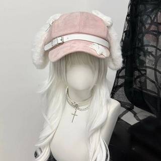 [Ktp] Mũ nồi Lolita Gothic mũ dễ Thương Mũ con chó con tai dài xương Punk cho nữ Mũ cosplay đa năng Quà Tặng