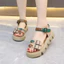 Giày Sandal Nữ Nêm Gót Nữ VN, Phong Cách Cổ Điển, Phong Cách Mới Mùa Hè 2025, Phong Cách Thanh Lịch, Da Mềm, Đế Mềm, Thích Hợp Cho Internet Đỏ, Thời Trang, Phù Hợp Với Đầm, Giày La Mã, BLBoutique11
