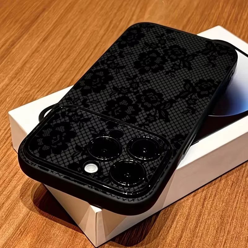 Chi Tiết Ren Hoa Ốp Lưng Điện Thoại iPhone 17 16 15 14 13 12 11 Pro Max XS X XR 16 15Plus Vỏ Silicon Mềm Chống Sốc