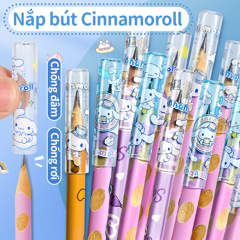 Nắp bút chì 36 chiếc hoạt hình mini bảo vệ đầu bút chống gãy giữ vệ sinh cho học sinh tiện lợi