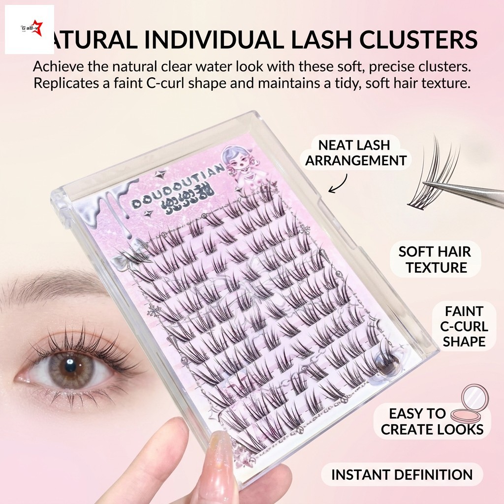 Lông mi giả Brown C Curl Sợi tự nhiên Mềm mại thoải mái Trang điểm lâu trôi