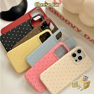 ins Ốp điện thoại đơn giản chấm bi phong cách Hàn Quốc cho iPhone 12 11 13 14 15 16 17 Pro Max XR Xs Max 7 Plus 8 Plus