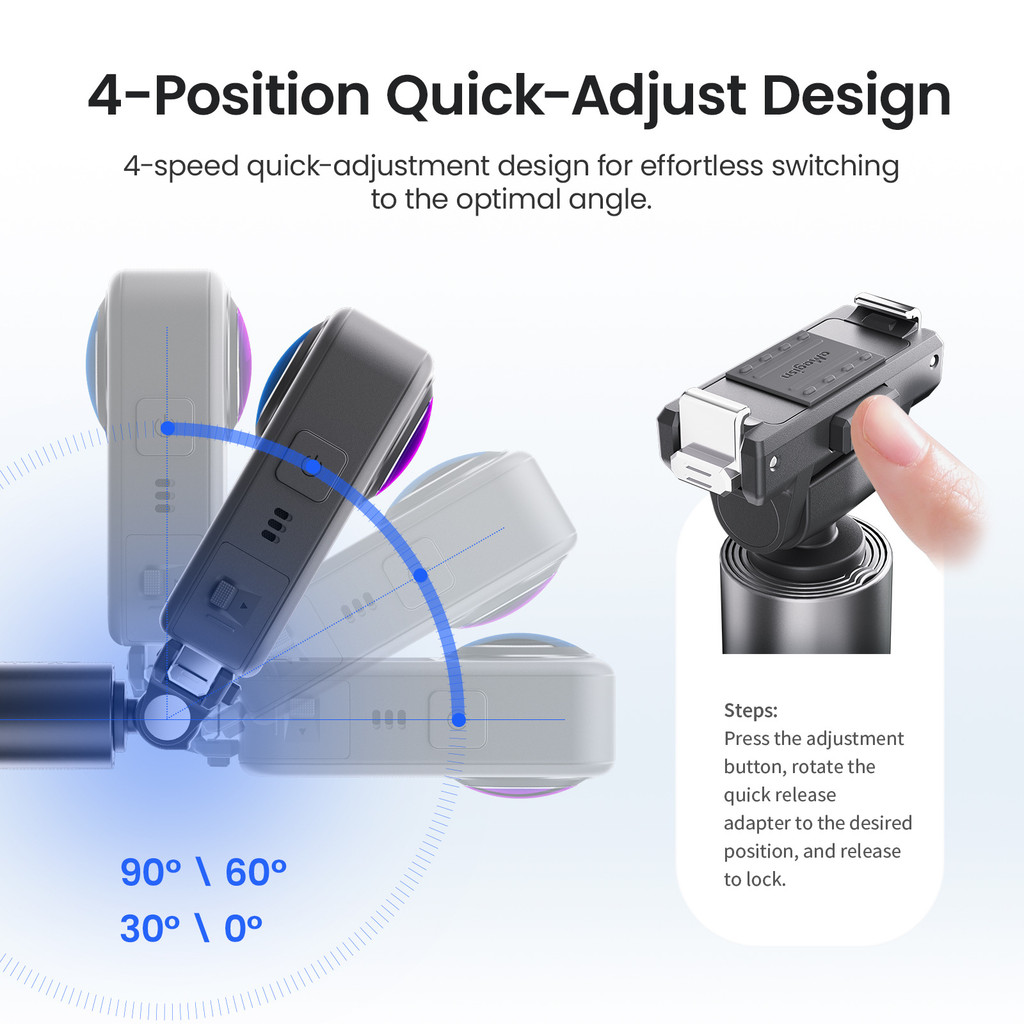AMagisn Dành Cho DJI OSMO 360 Cầm Tay Selfie Stick Cho DJI Action 5 Pro / 4 / 3 Quick-Release Selfie Stick 1,2 Mét Quick-Release Selfie Stick