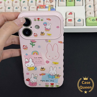 Cho iPhone 16 17 11 15 14 13 12 Pro Max XR X XS Max 7 8 16 Plus Vỏ hoa hình thỏ dễ thương