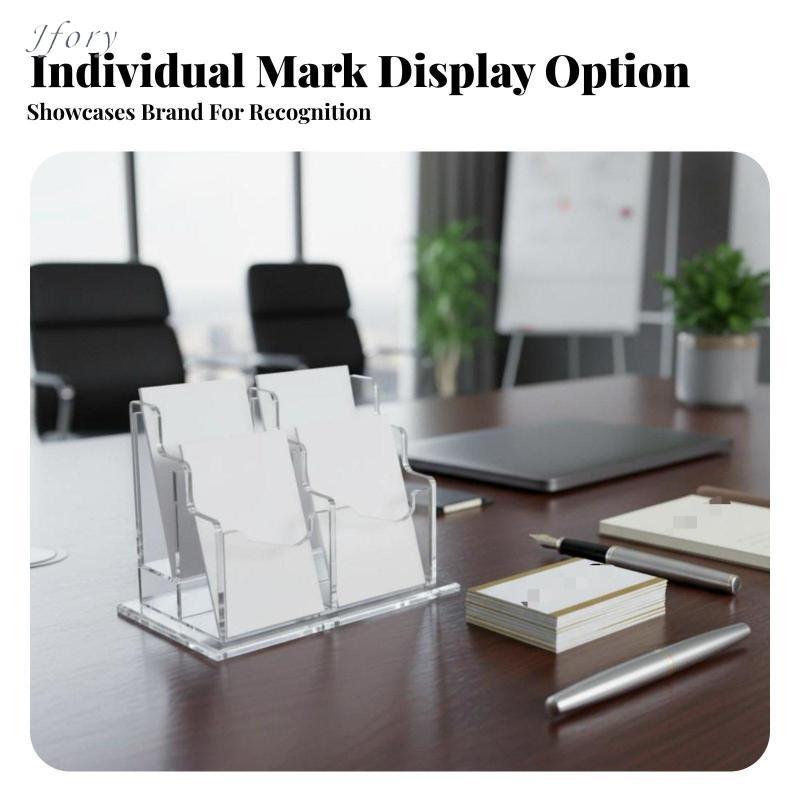 Jfory Rõ Ràng Acrylic Đựng Thẻ Cấp Trình Bày Danh Thiếp Hiển Thị Đứng Tổ Chức Cho Bàn Làm Việc Cuộc Họp Văn Phòng