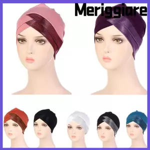 MERIGGIARE Mũ Turban Khăn quàng cổ Hồi giáo Quấn Tóc Mũ Chemo