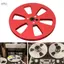 apill 1/4 7 Inch Cuộn kim loại nhôm Trống phổ dụng Mang đến băng âm thanh mở hợp kim trung tâm nhỏ cho Studer (Đỏ đen)