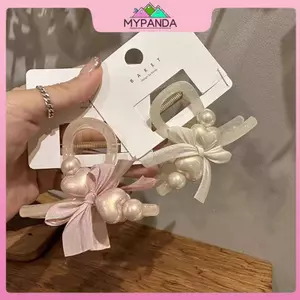 MYPANDA Vintage Ngọc Trai Trái Tim Nơ Cá Mập Kẹp Tóc Ngọt Ngào Đáng Yêu Cô Gái Kẹp Tóc Trái Tim Phụ Kiện Tóc Cao Cấp Mũ Mũ Quà Tặng Tinh Tế.