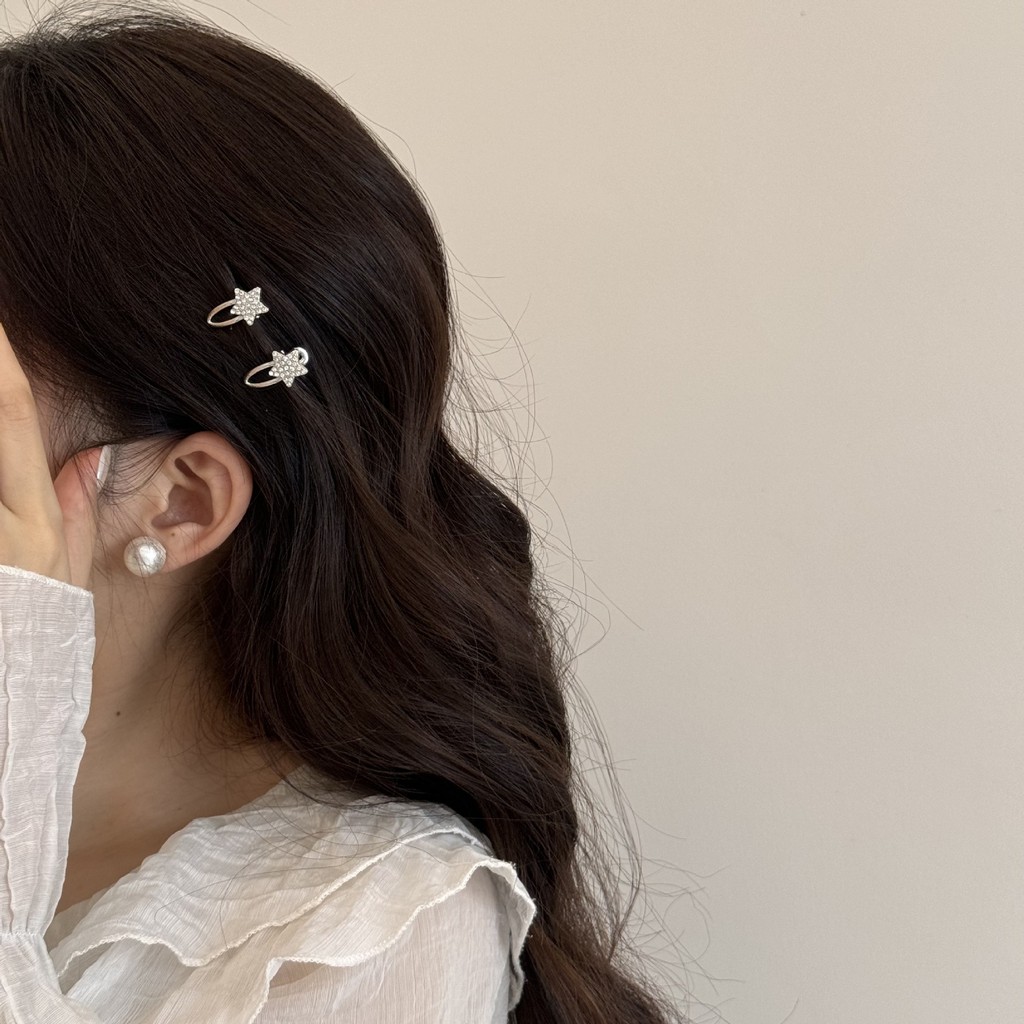 Kẹp tóc ngôi sao kim cương giả tinh tế Kẹp tóc Mini dành cho nữ