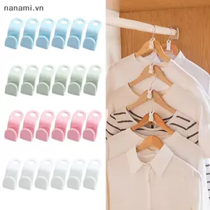Bộ 50 Móc Treo Quần Áo Mini Cho Tủ Quần Áo Kết Nối Móc Nhựa Tủ Quần Áo Áo Mở Rộng Kẹp Giá Đỡ Tiết Kiệm Không Gian [VN]