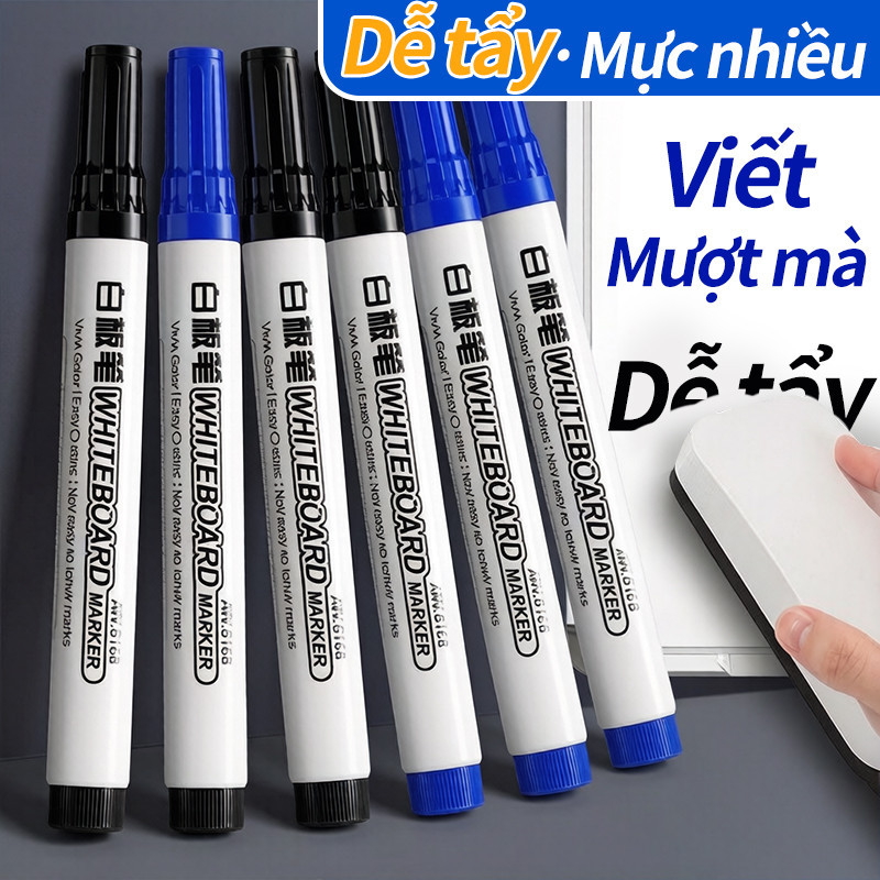 Combo 5/10/20 bút lông bảng trắng xóa được đầu bút viết êm trơn văn phòng học tập không lem