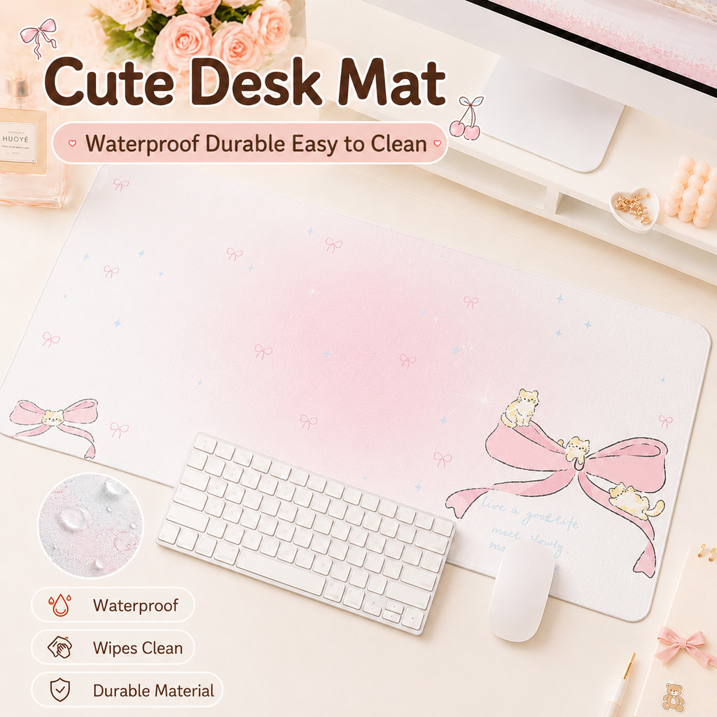 Thảm lót bàn dễ thương chống nước dễ lau 35x80cm lót chuột bàn học văn phòng bền đẹp viết êm bảo vệ mặt bàn máy tính