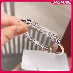 Vòng tay hạt bạc thời trang cho nữ - Quà tặng dự tiệc cưới sang trọng Jasmine
