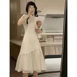 Mùa hè Mới Phong Cách Trung Hoa Phong Cách Trung Hoa Tính Khí Eo hẹp Ôm Hơn Nhìn Cải Thiện Sườn Xám Đầm Nữ Phong Cách Phương Tây Mid-Le