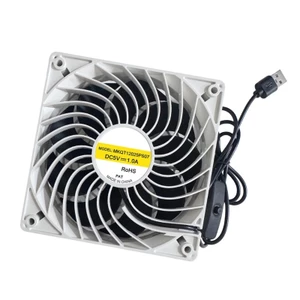 Quạt máy tính bằng nhựa trắng BTM 1225 12cm có hai vòng bi để định tuyến và thông gió Modem hiệu quả