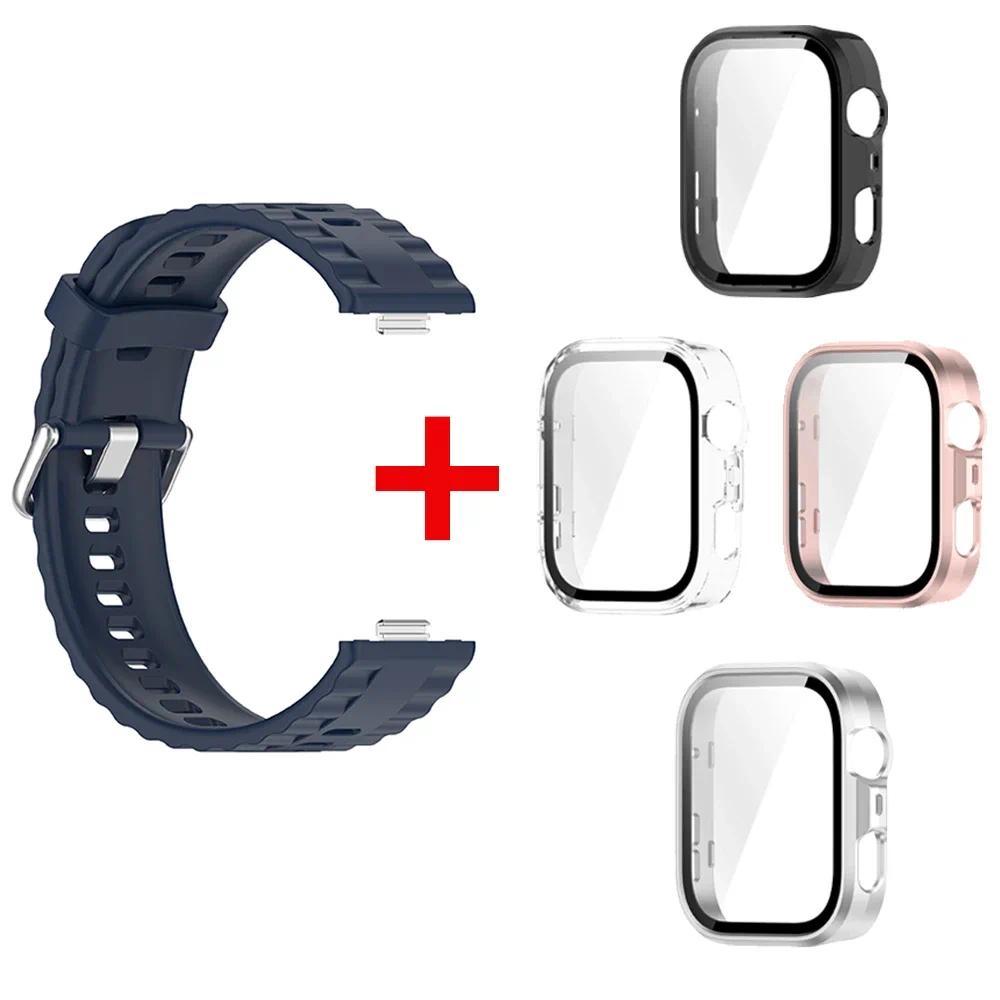 Vỏ PC + dây đeo cho Huawei Watch Fit 5 / 5 Pro cản bảo vệ vòng tay silicon thể thao
