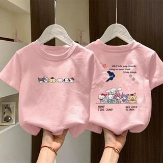 COD✅ (Hồ Chí Minh) kẹo sao Áo thun ngắn tay cotton nguyên chất dành cho bé gái, áo hoạt hình mùa hè mới 2026