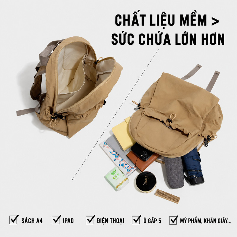 Ba Lô Chống Nước Kiểu Hàn Quốc Mới,Nhiều Ngăn,Đơn giản,Dung Tích Lớn,a Lô Du Lịch Nam Nữ Dùng Chung