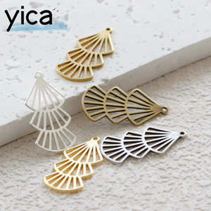 YICA DIY Trang Sức Quyến Rũ, Openwork Mạ Đồng Thau Quyến Rũ, Hình Học Nhẹ Xếp Lớp Phong Cách Top Loop DIY Bộ Trang Sức Vòng Cổ Làm