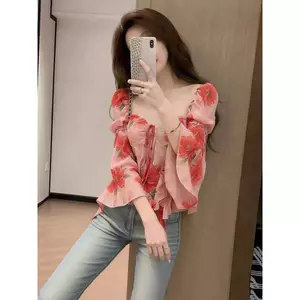 Áo sơ mi nữ in hình phong cách ngày lễ sang trọng mùa hè