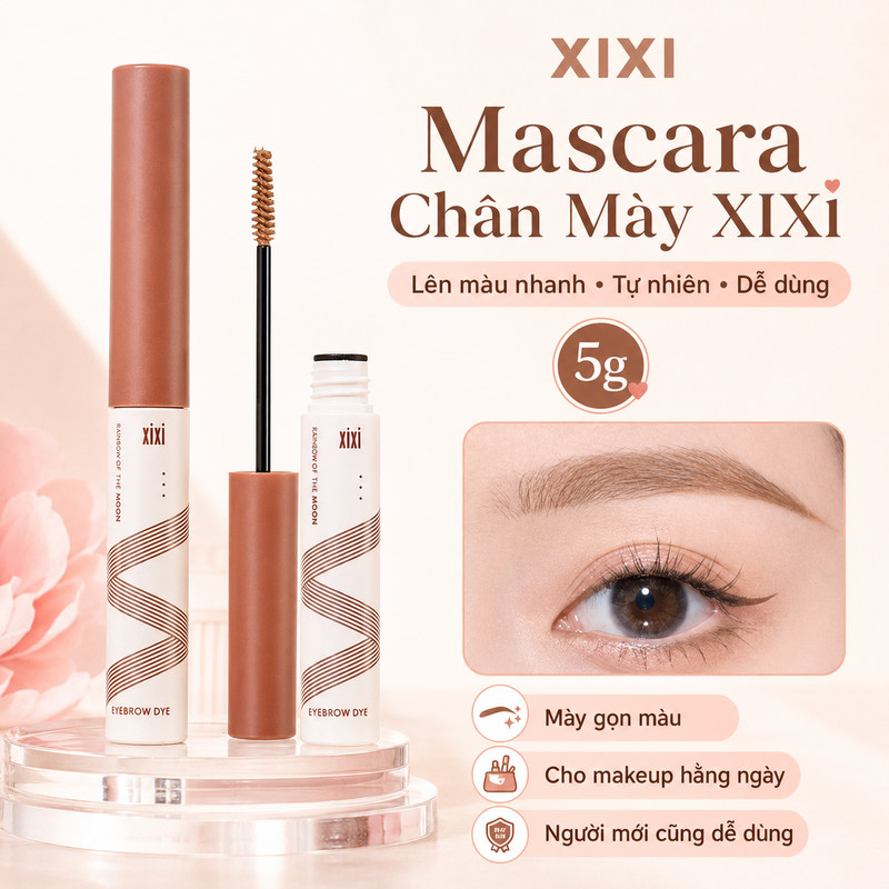 XIXI Mascara Chân Mày 20g, Gel Chải Mày Tự Nhiên, Không Vón, Dễ Dùng Hằng Ngày D693