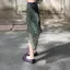 Mùa hè Phong cách mới Váy in họa tiết phong cách Hàn Quốc Váy chữ A giả hai mảnh dáng rộng dáng rộng dáng rộng dáng rộng dáng ôm hơn giữa