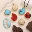 IFASIN Ocean Shell Charms, Kích thước lớn Phong cách bãi biển Conch Charms, Chủ đề đại dương thời trang Thép không gỉ DIY Vòng cổ quyến rũ Dự án DIY
